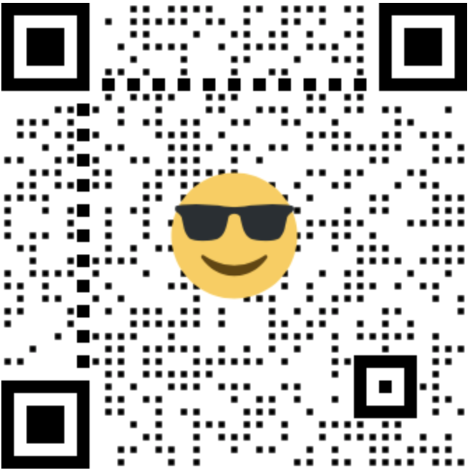 QR Barcode image containing message that thanks you for visiting the site